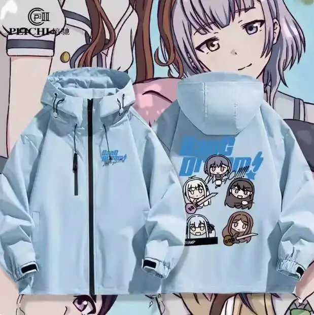 

Anime Bang Dream It's Mygo Tomori Takamatsu Windbreaker Jacket Hoodie Cosplay Autumn Winter Men Women Coat Loose Tops anime