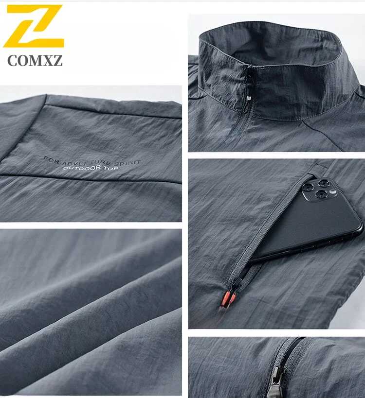 Men's Sunscreen Clothing Summer New Solid Color Breathable UV Resistant Outdoor adventure windbreaker Men Sun Protection Jacket