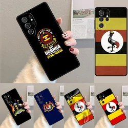 Uganda Flag Coat Of Arms phone case Cover For Samsung Galaxy S24 Ultra S21 S22 Ultra S8 S9 S10E Note 10 Plus Note 20 FE S23