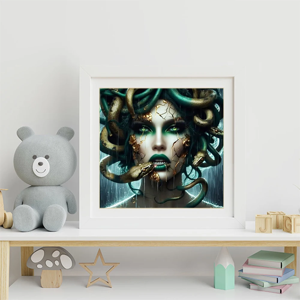 Momoart Woman Diamond Embroidery Portrait Picture Rhinestones DIY Painting Snake New Arrival Diamond Mosaic Wall Decor - Image 3