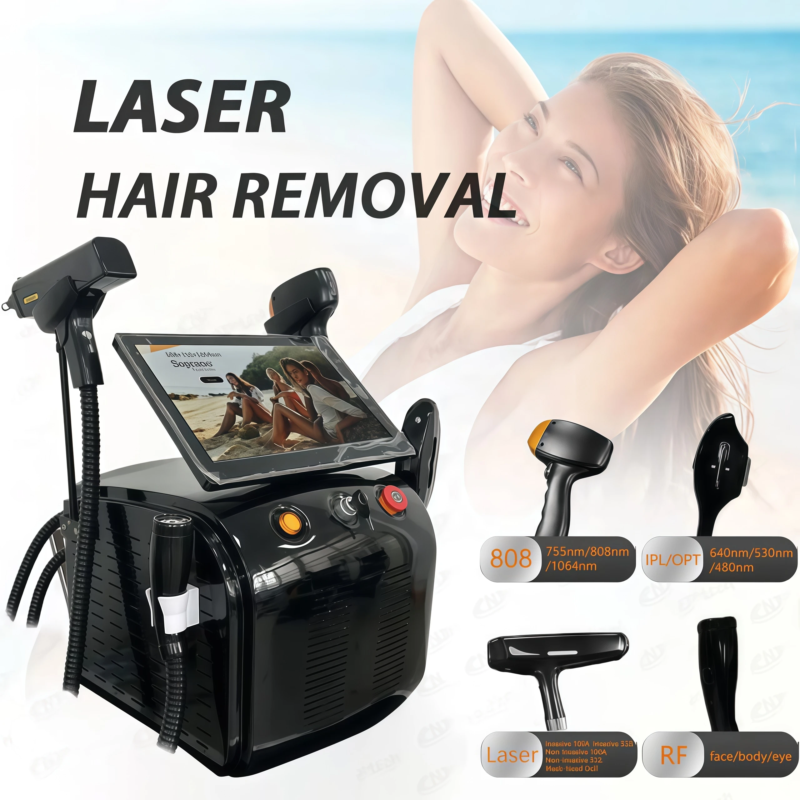 

Newest 4 In 1 Diode Laser Pico 808 Carbon Peeling RF Ipl Nd Yag Picosecond Laser Opt Hair Removal Tattoo Removal Machine