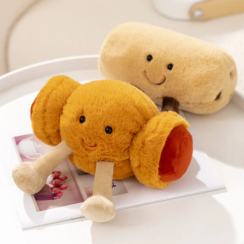 Cute Cartoon Breakfast Series Deep-Fried Dough Sticks/Cookie Bread/Sausage Bag Kawaii Plush Toys Children's Handmade Doll Gifts view 3