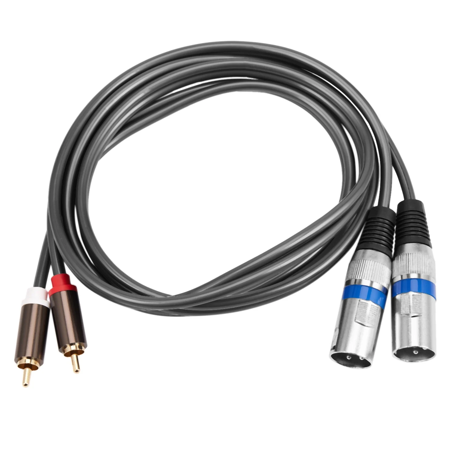 

1.5M Dual Rca Male To Xlr Male Cable 2 Xlr To 2 Rca Plug Adapter Hifi Stereo Audio Extension Cable for Miniphone Speaker