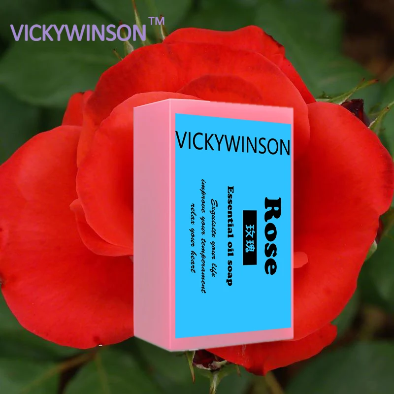 

Rose Oil Handmade Soap Skin Soap Blackhead Acne Face Wash Hair Care Bath 50g Handmade Rose Oil Soap Blackhead Acne Facial Cleans