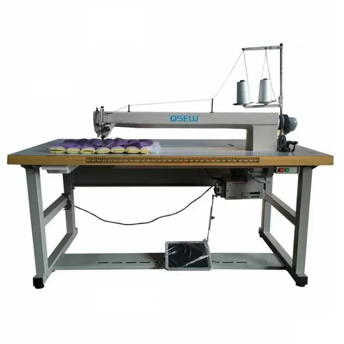 QS-0375W Long Arm Single  Heavy Duty Compound Feed Lockstitch bedding Industrial Sewing Machine quilt machine 75CM