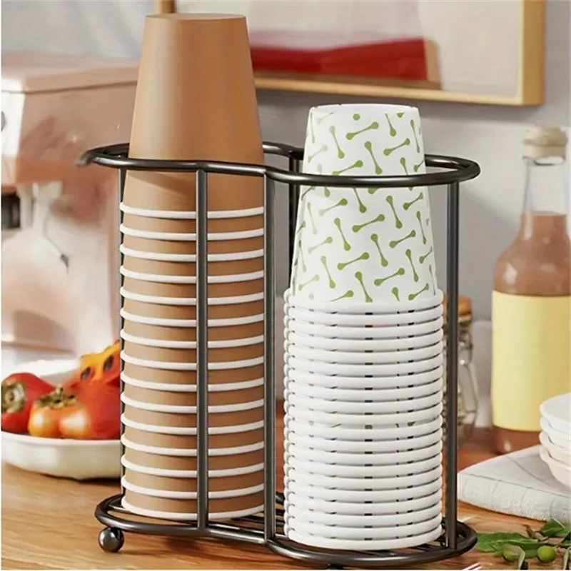 

Kitchen Paper Cup Holder Disposables Cups Picker Multifunctional Desktop Cup Storage Rack Household Bar Home Coffee Cup Holder