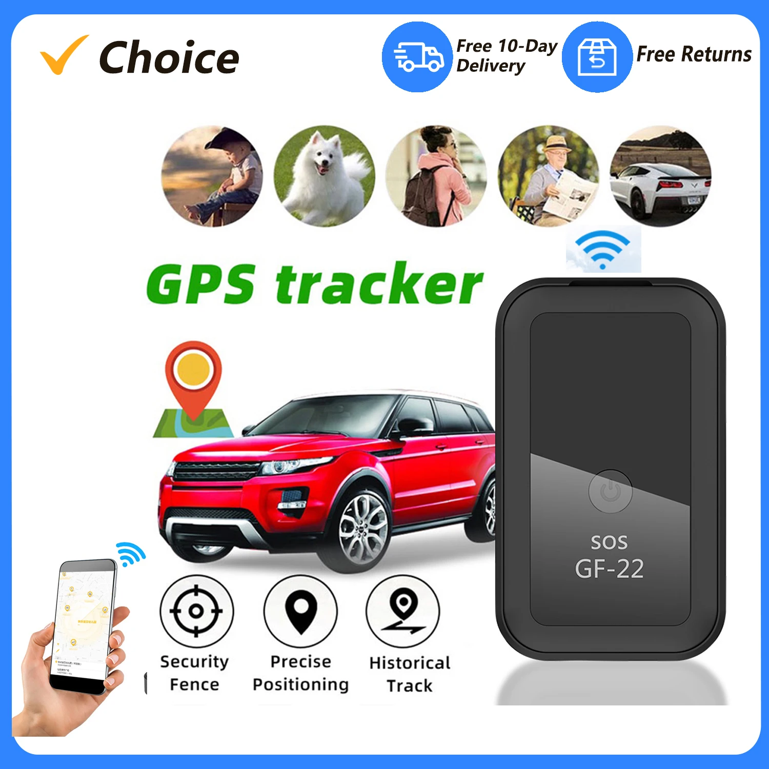 Mini GPS Tracker Elder Children Safety Micro Location Tracker Anti-Lost Alarm Positioner Smart APP Real Time Car Locator