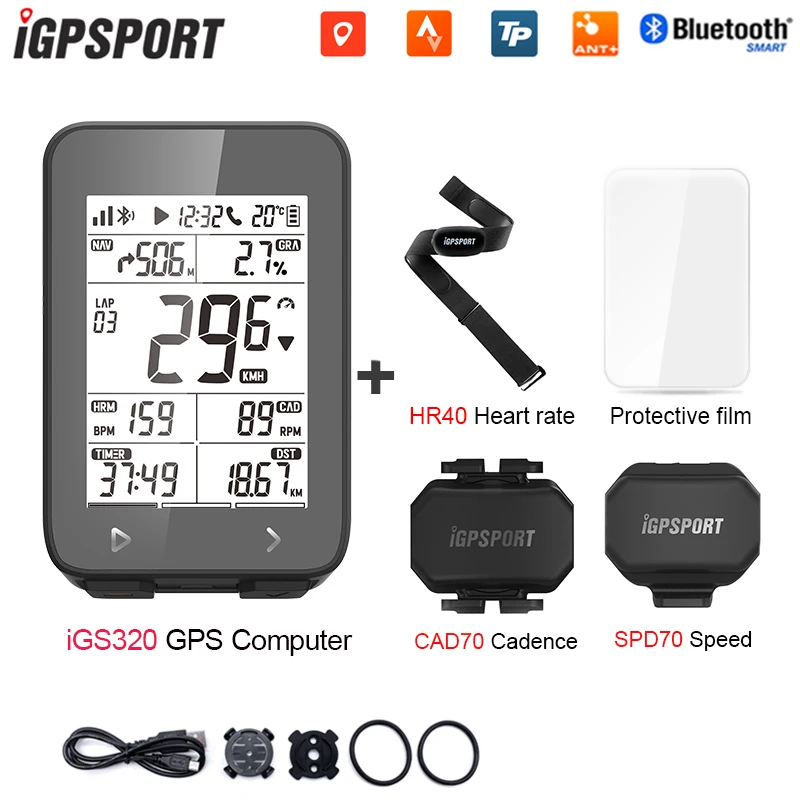 IGPSPORT IGS320 Bicycle Computer GPS Global Offline Map Cycling Odometer IGS 320 Support Electronic Shifting Smart Trainer