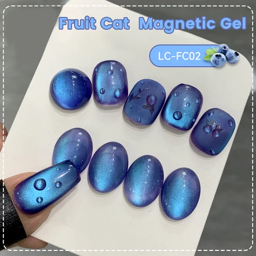 Imagen 2 del producto LILYCUTE 7ml esmalte de uñas de Gel magnético de color arándano para gatos guayaba de verano trampa de miel de fruta remojo barniz de Gel UV manicura de uñas