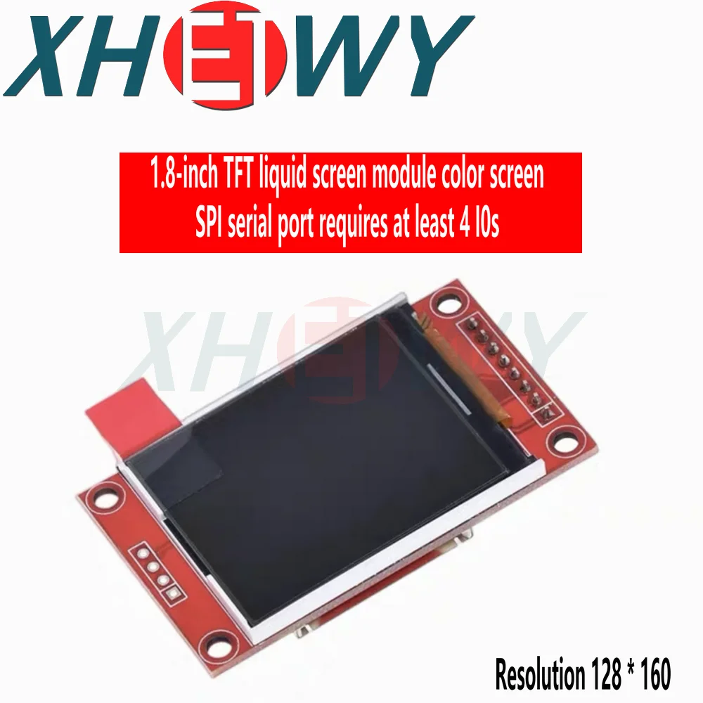 1.8-inch SPI serial port TFT color LCD screen module with 4 IO drivers, 128 * 160LCD display st7735s Without touch