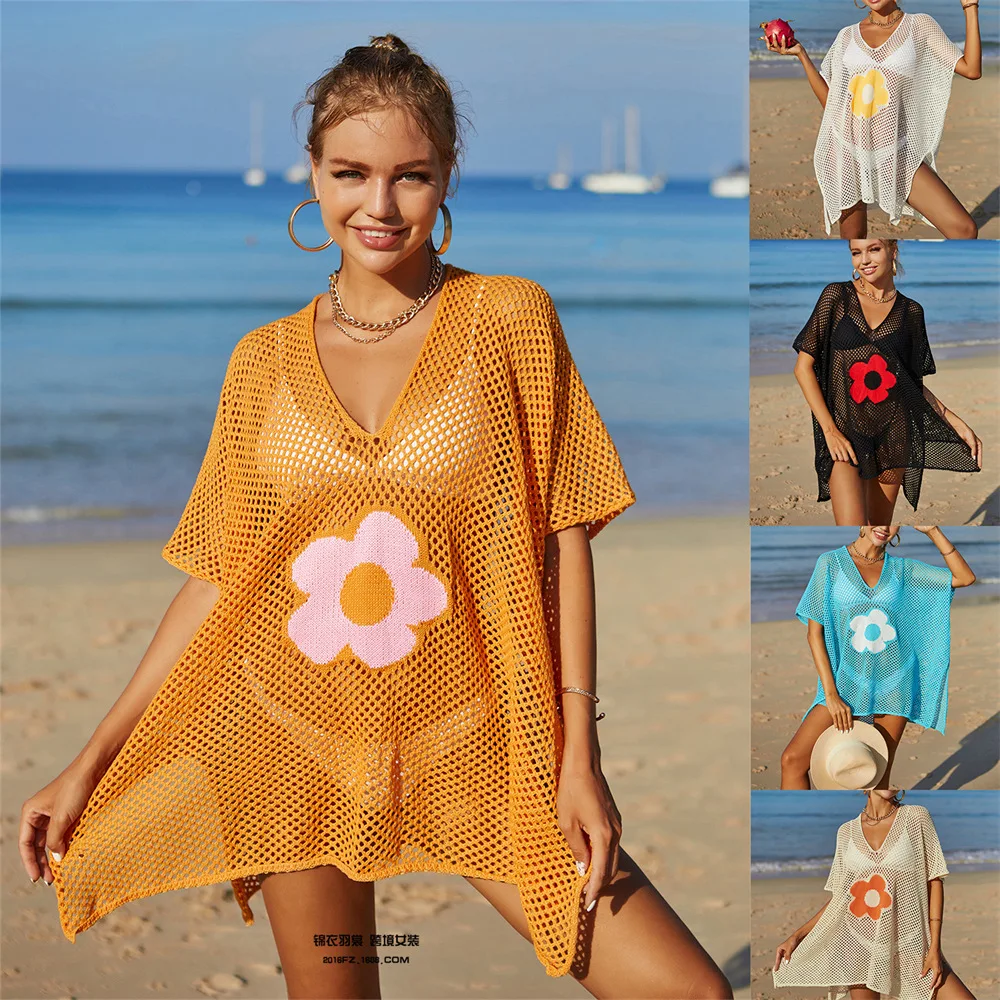 

Новая пляжная вязаная безрукавка-худи 2026 года с защитой от солнца для женщин