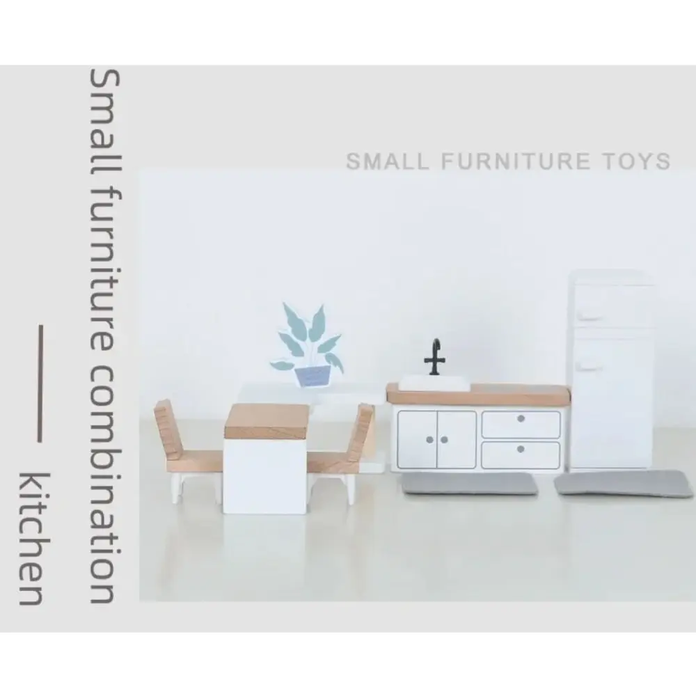 Muebles de casa de muñecas de cocina, juguete en miniatura, escena de habitación para niños, modelo de casa de muñecas, accesorios, dormitorio, baño, escena DIY