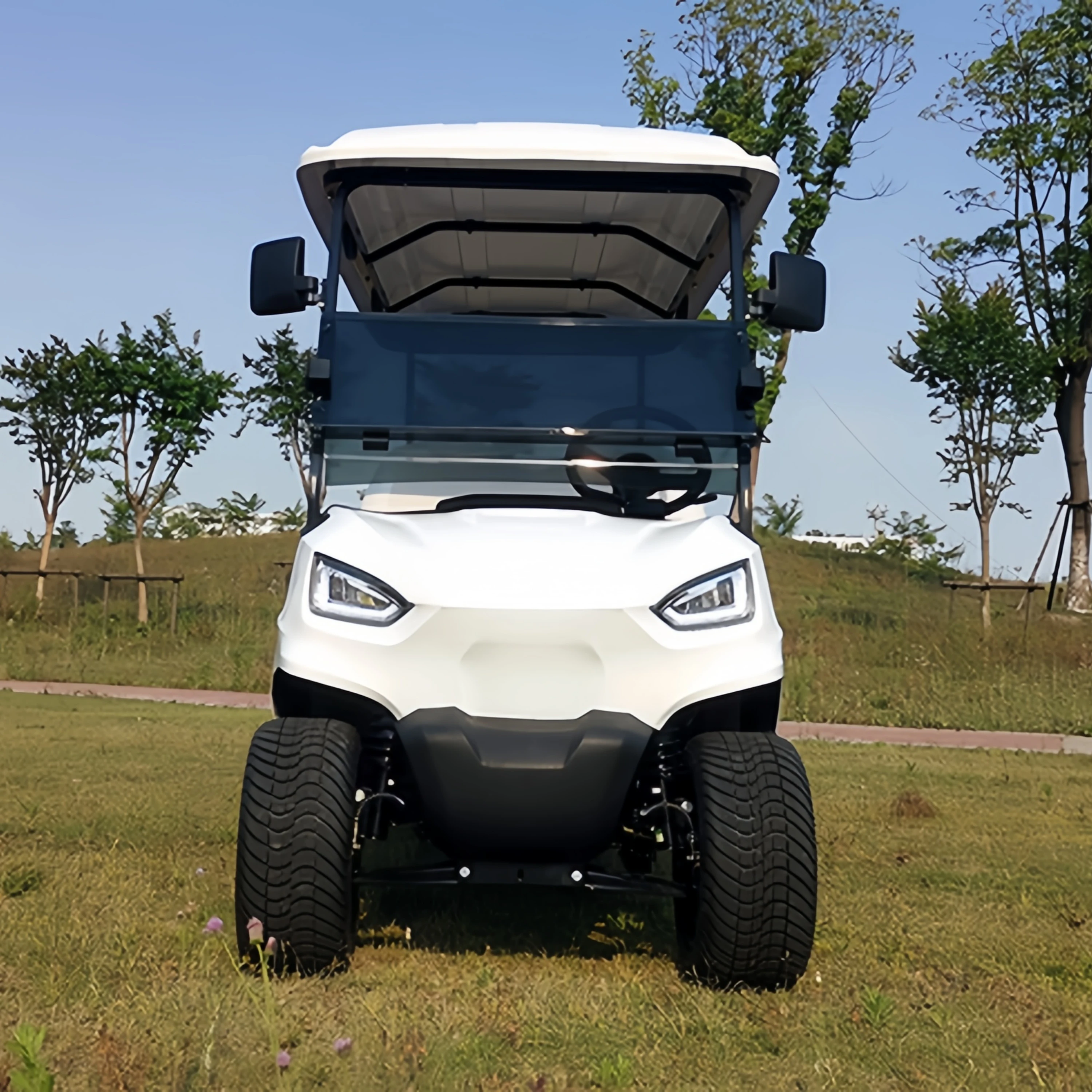 Factory Direct 4+2 Powerful 4-Wheel Electric Golf Cart with 6 Seats High Quality Product