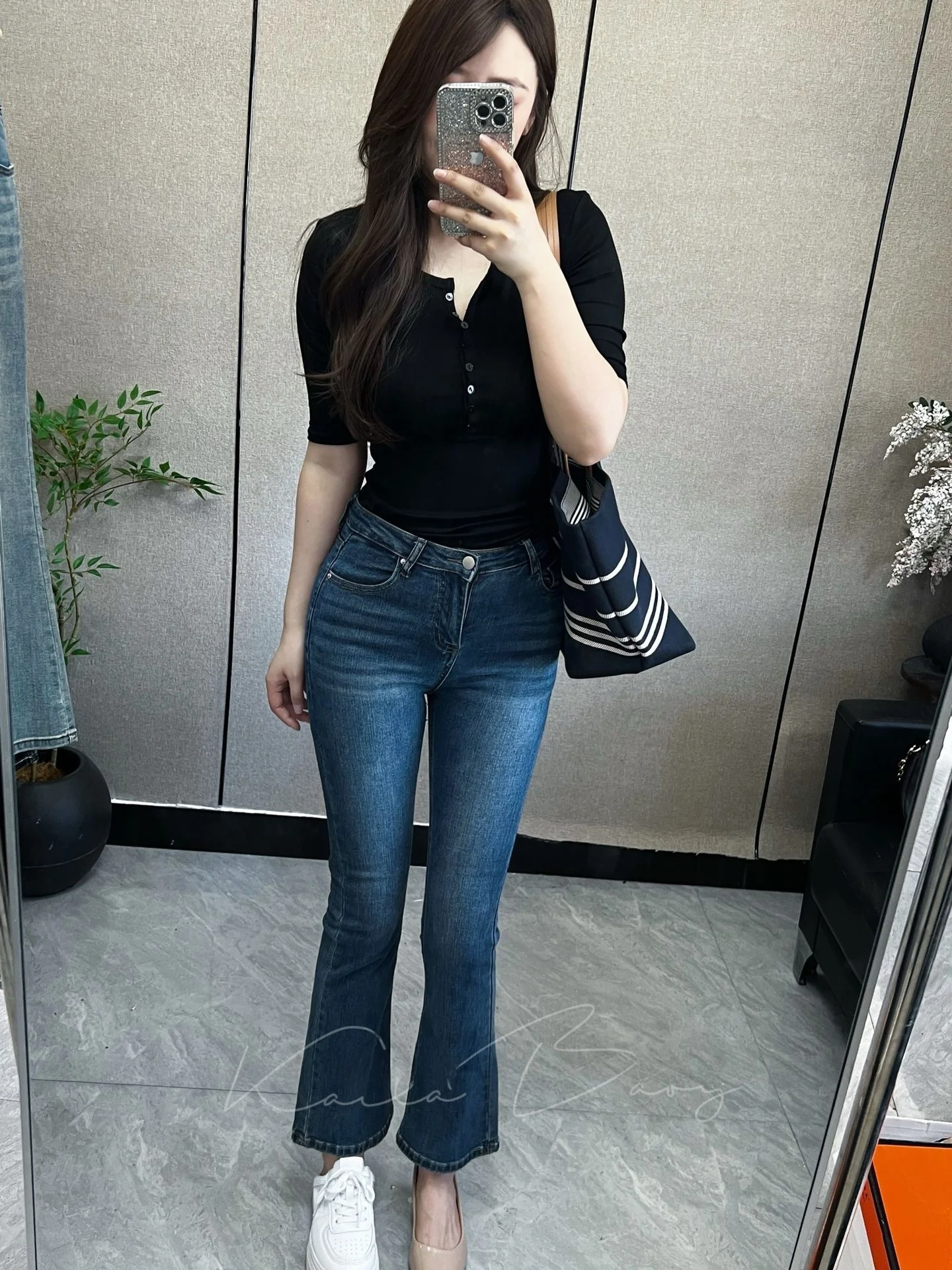 

Slimming High Waist Straight Leg Jeans 9-Length Plump Hip Vintage Sle Women's Denim Pants Autumn New Faion Cotton Stretch