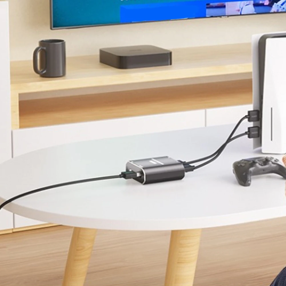 노트북 PC 모니터 TV 프로젝터용 양방향 어댑터, HDMI 호환 스위처, 2 포트, 4K, 60Hz, 1080P, 120Hz