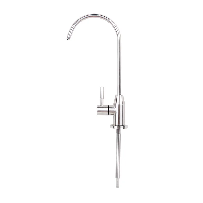 Water purifier faucet, extended screw, thick tabletop, long feet, single and double water outlet, extended pipe, stainless steel