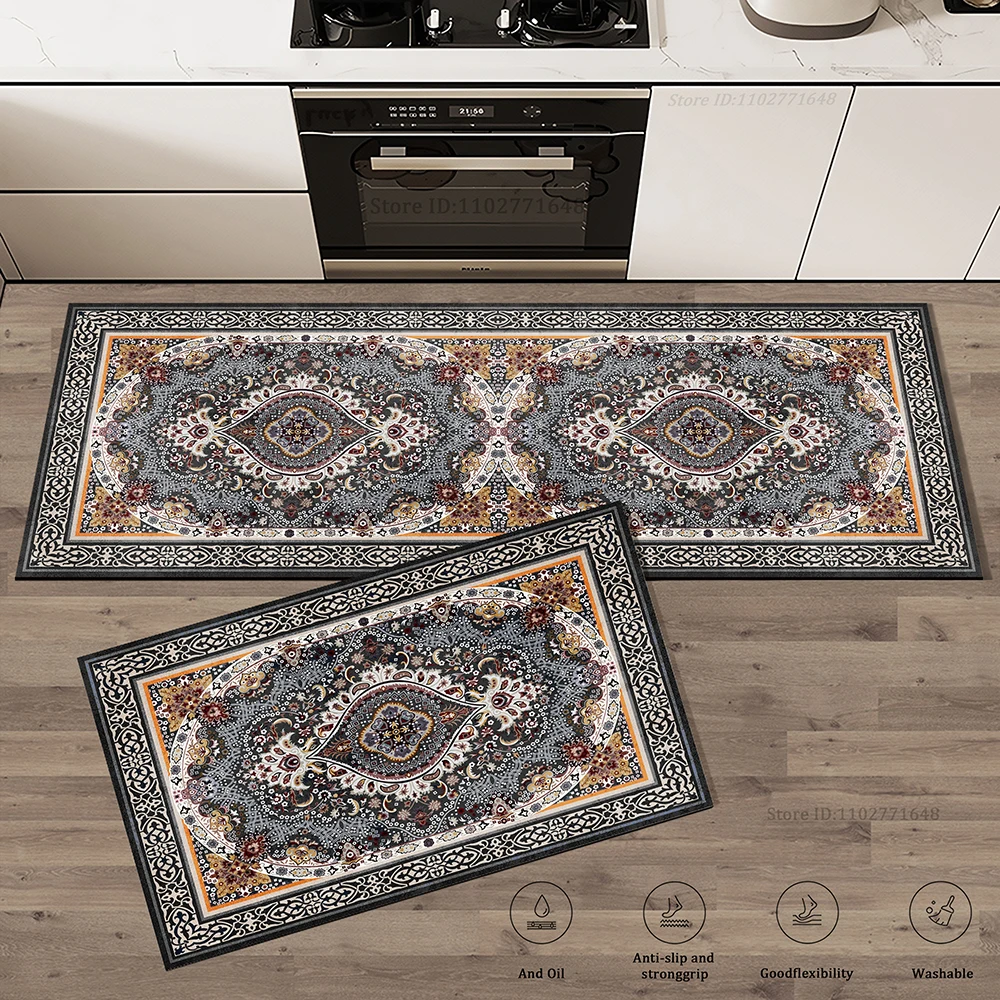 Nachttisch, Wohnzimmer, Arbeitszimmer, Küche, Teppich, Innenhof, Eingang, ethnischer Stil, saugfähige Bodenmatte, rutschfester Teppich aus Kristallsamt – Detail 7