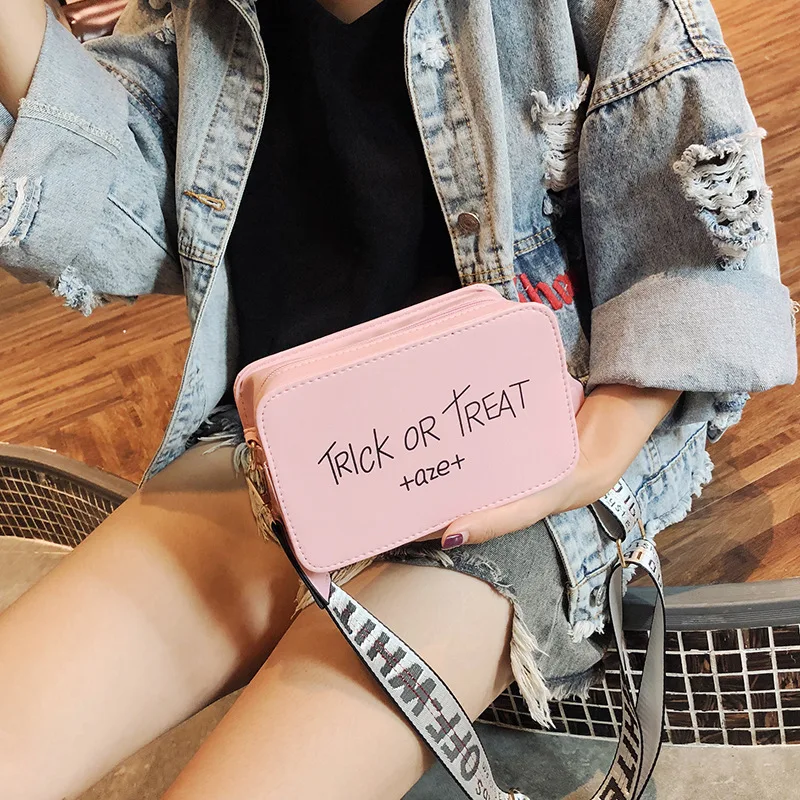 

2025 Fashion Letter Shoulder Bag Trendy Large Capacity Multi Layer Crossbody Bag Minimalist Square Purse Casual Stylish Handbag