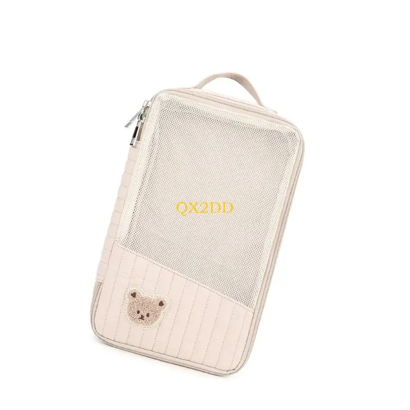 حقيبة تنظيم الحفاضات المحمولة QX2D مصنوعة من القطن المسامي ومساحة واسعة لتغيير الحفاضات بسرعة في الهواء الطلق #3