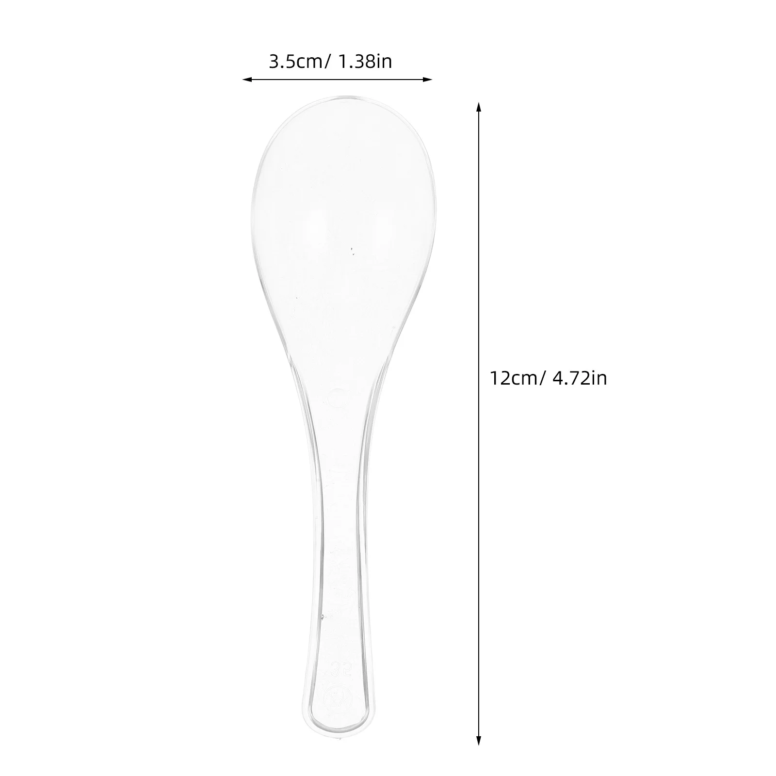 100Pcs Thickened Soup Spoons Bulk Reusable Plastic Utensils for Dessert Spoon Set Small Appetizer Coffee Pudding Mousse Cake