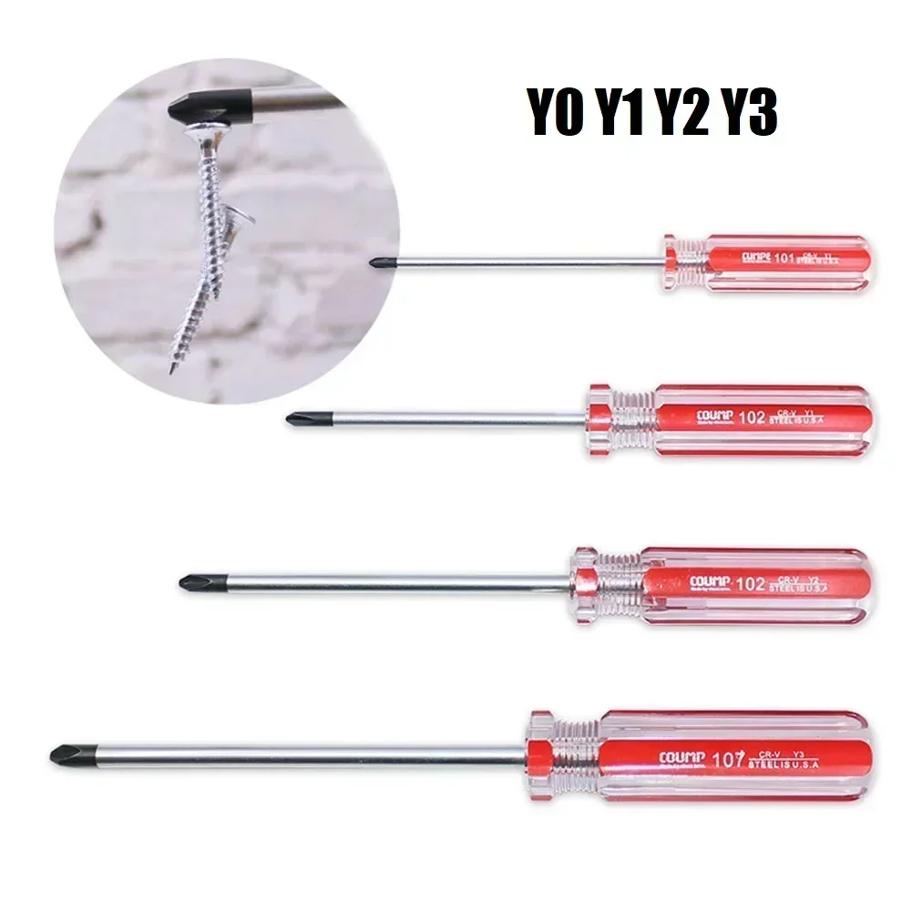 1pc Y-Shaped Screwdriver Precision Nonslip Magnetic Tri-Wing Screwdriver Y0 Y1 Y2 Y3 For Furniture Toy Repair Hand Tools