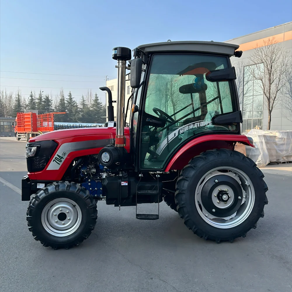 China Farm Garden Agricultural Orchard 4X4 4WD Diesel Compact Mini Small 70HP 704 Series Tractors