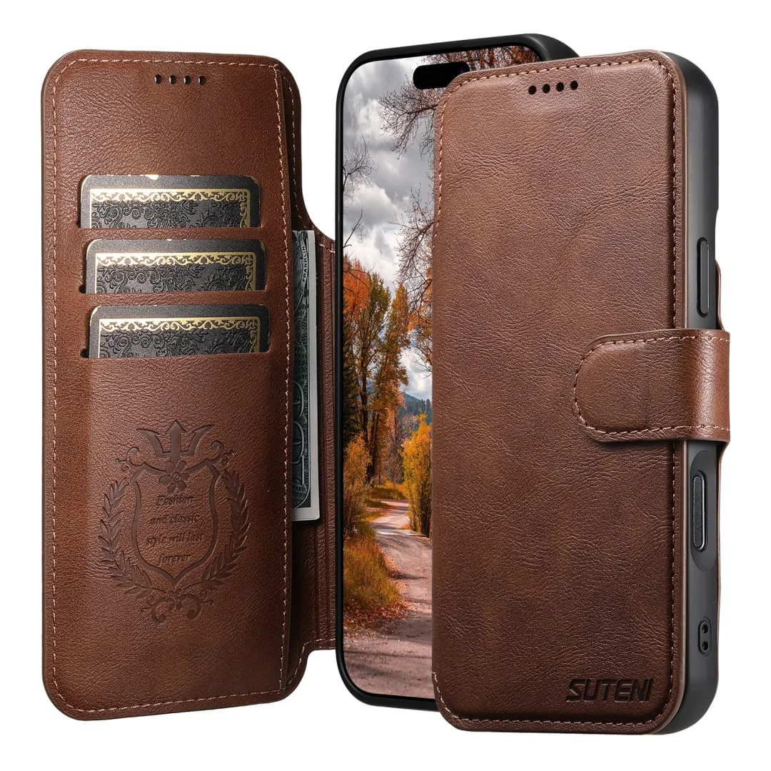 

Разделенный чехол для телефона 2-в-1, подходит для iPhone 17PROMAX/AIR/16/15/14/13/12, магнитный чехол для телефона, искусственная кожа + ТПУ + магнит