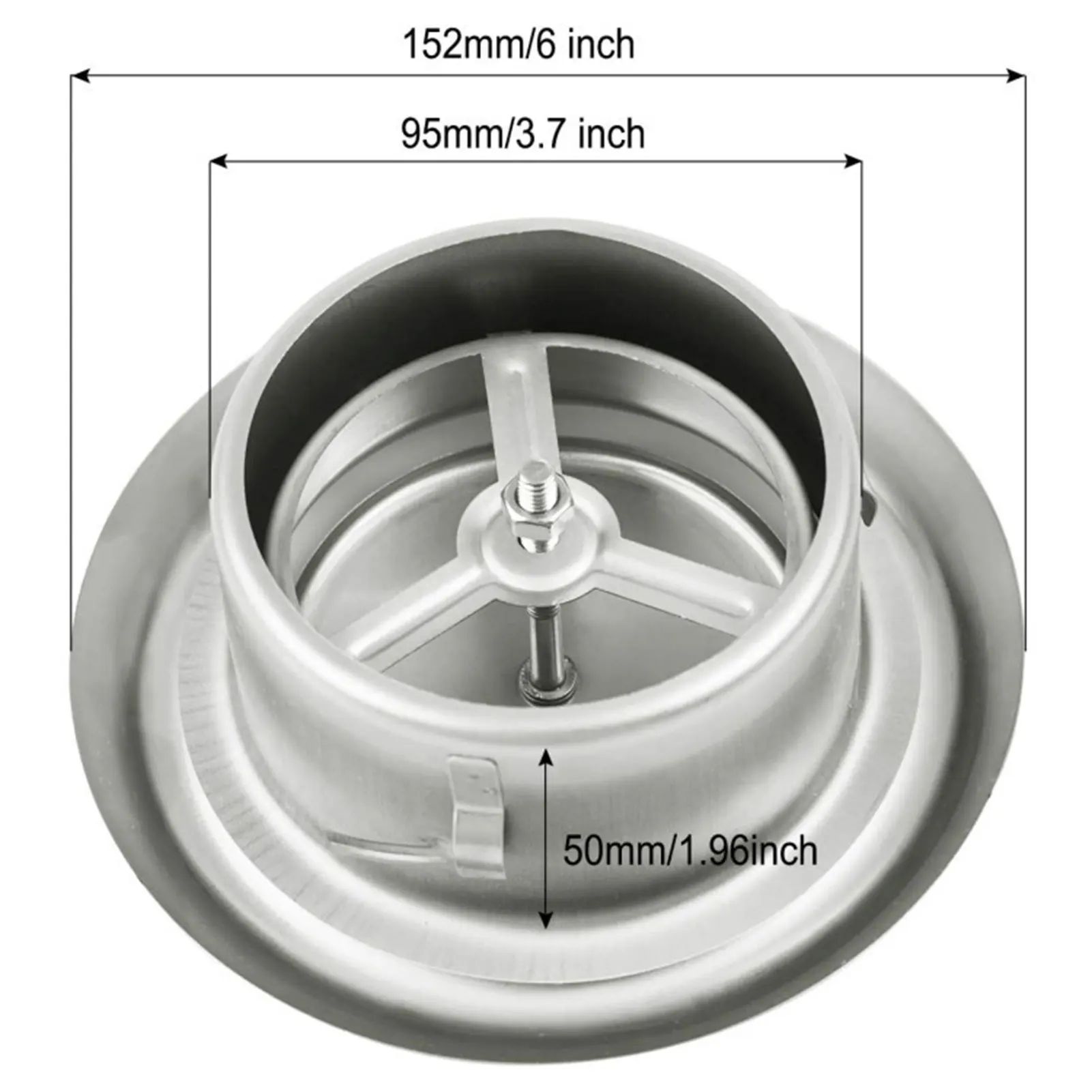 Vent Outlet Cover Stainless Steel Waterproof Round Airs Vent Cowl Cap For HVAC System