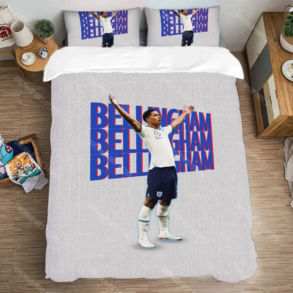 

Jude Bellingham Duvet Cover Pillowcase Football Bedding Set For Adult Boy Girl Bedroom Decoration Children Gift US EU AU Size