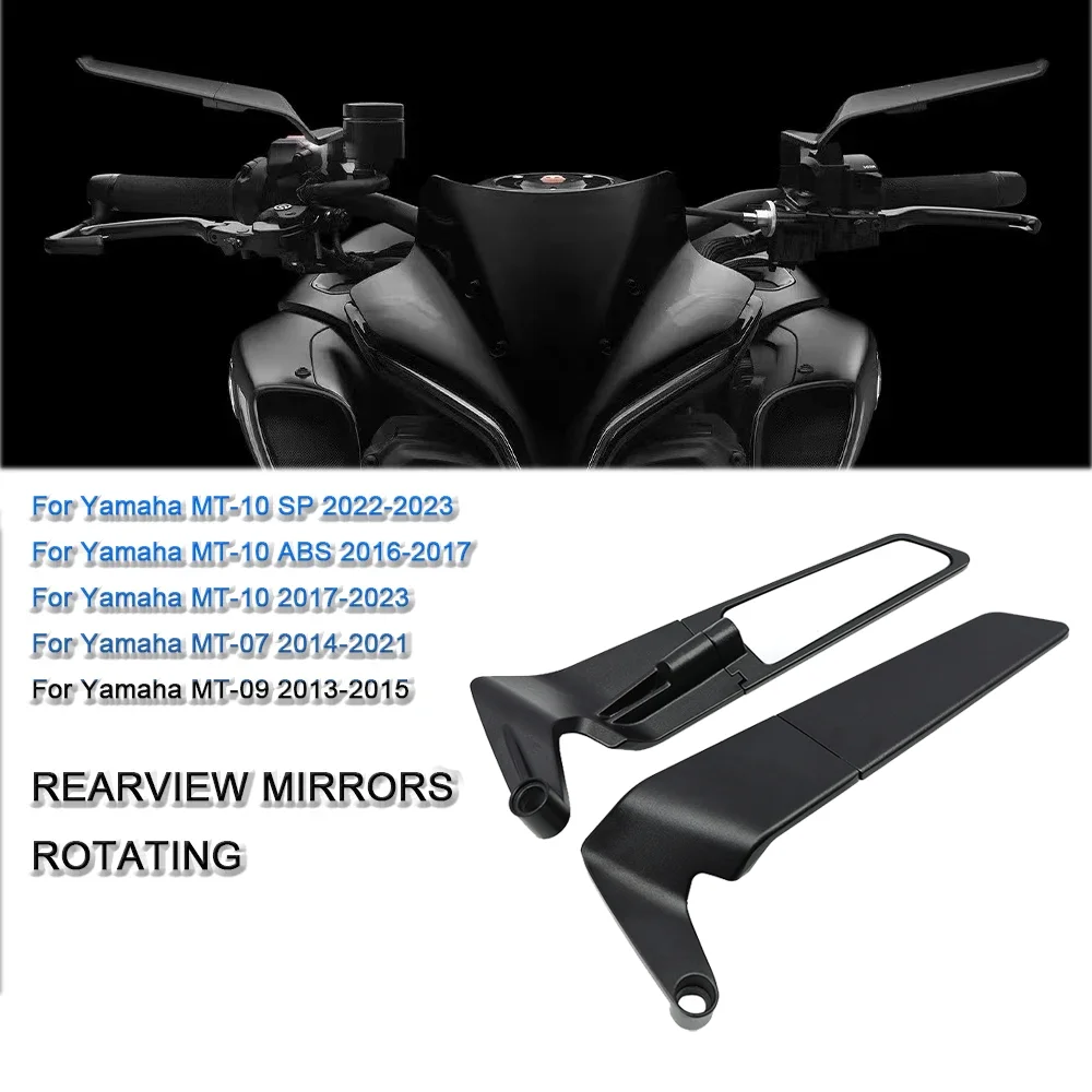 

For Yamaha MT-10 SP MT-10 ABS MT-10 MT-07 MT-09 2023 NEW Rear View Mirrors Motorcycle Rearview Side Mirrors