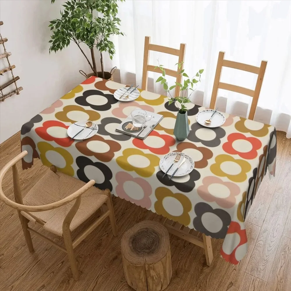 Orla Kiely Multistem Rectangular Tablecloth Waterproof Table Cloth Scandinavian Flower Table Covers