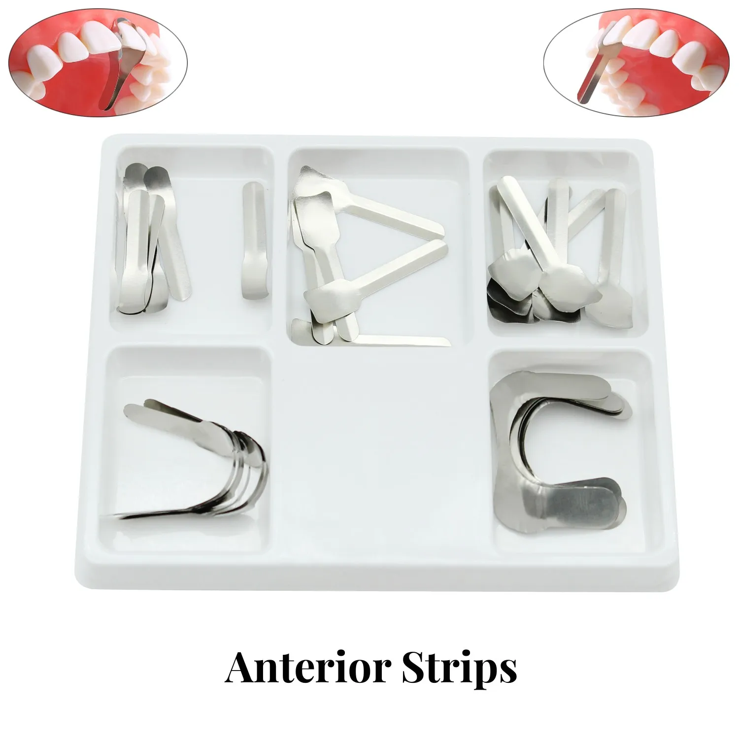 

30pc/box Anterior Strip Dental Sectional Contoured Matrices System Anterior Matrix Band Ring Wedges Holder Twin Anterior Matrice