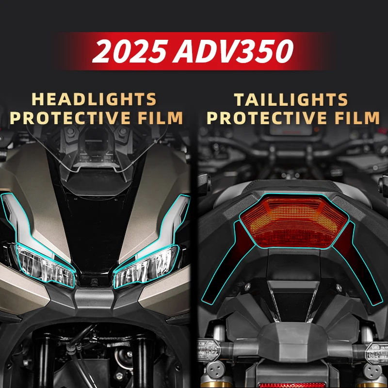 

For HONDA ADV350 2025 Motorcycle Lamp Accessories Transparent Protective Film Bike Headlight And Taillight Refit Stickers Decals
