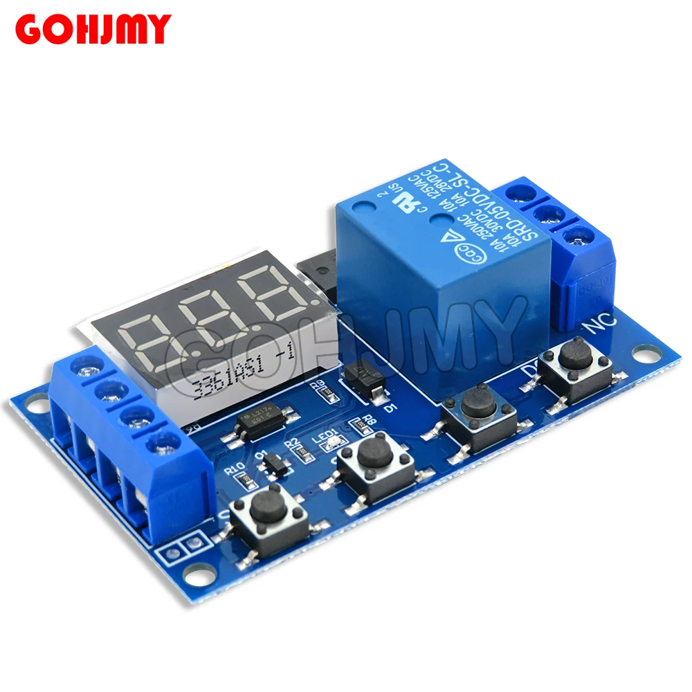 1 Channel  Trigger 5V Time Delay Circuit Timer Cycle 999 Minutes Adjustable  Relay 6-30V Relay Module OFF/ON Switch