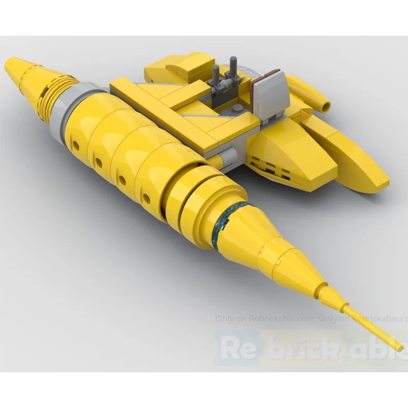 MOC-246762 Custom Racing Speeder MOC Building Block Space War Assembling Model Tank Collectibles Brick Creativity Bricks 146PCS