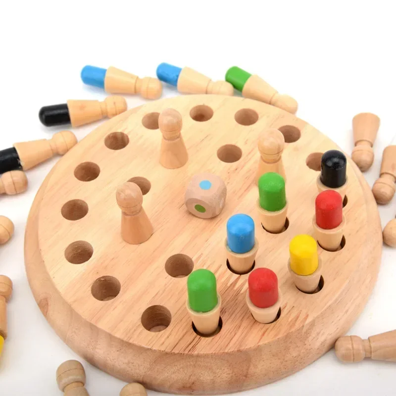 Kids party game Wooden Memory Match Stick Chess Game Fun Block Board Game Educational Color Cognitive Ability Toy for Children