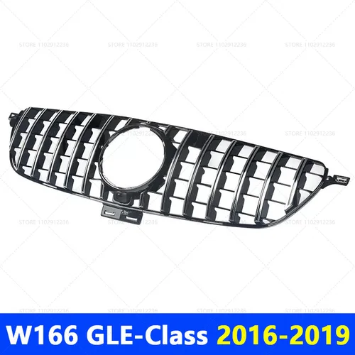 Para 2016-2019 W166 clase GLE Mercedes Benz GLE300 GLE320 GLE350 GLE400 GLE500 GT estilo capó de parachoques superior rejilla delantera de malla