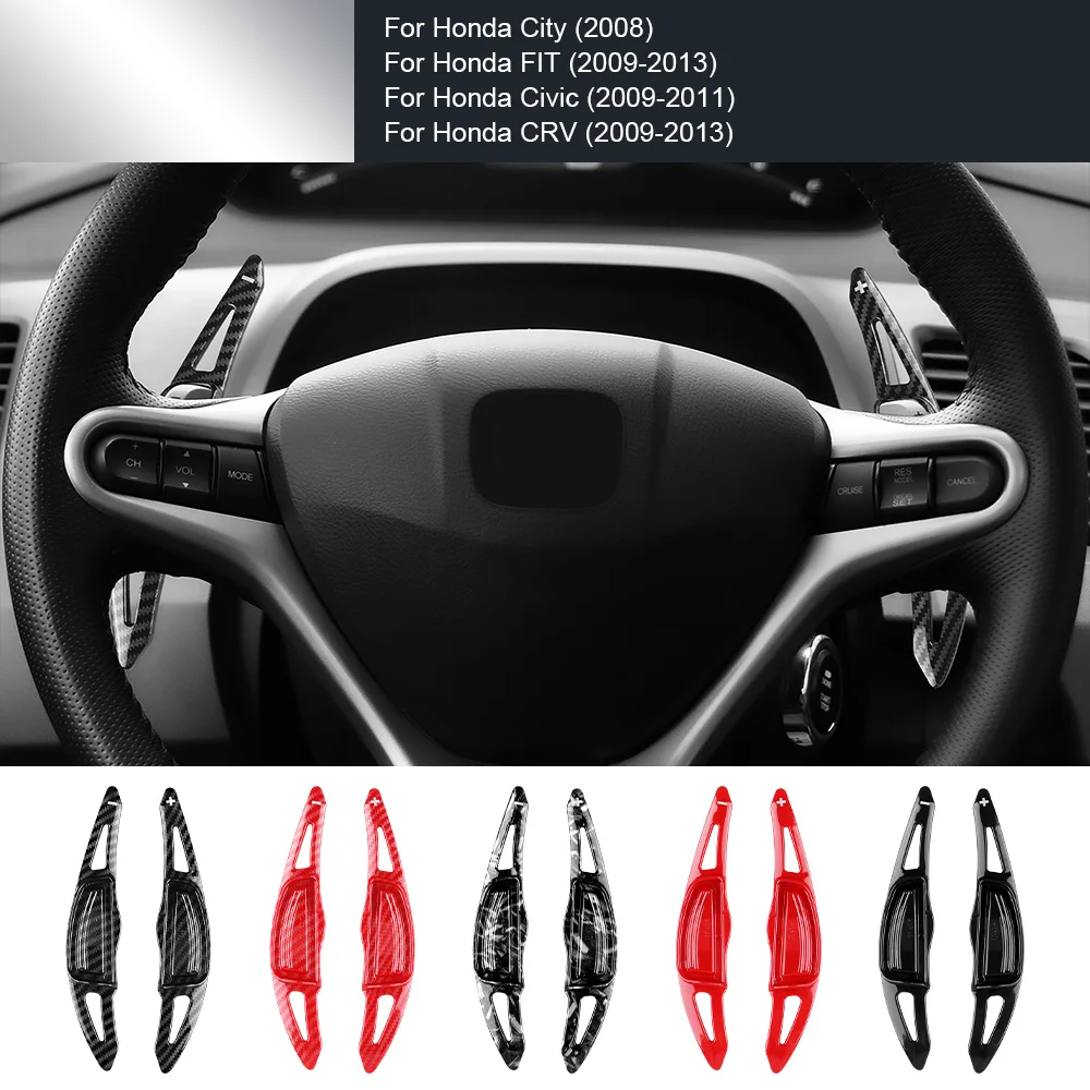 For Honda Fit 2009-2013 Steering Wheel Paddle Shifters ABS Gear Shift Extensions Interior Accessories Styling Car Interior Cover