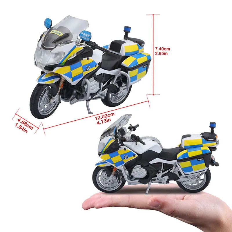 Maisto 1:18 BMW R 1200 RT UK-POLICIE Genuine Motorcycle Model Collectible Level Gift Toy Static Die Casting Model