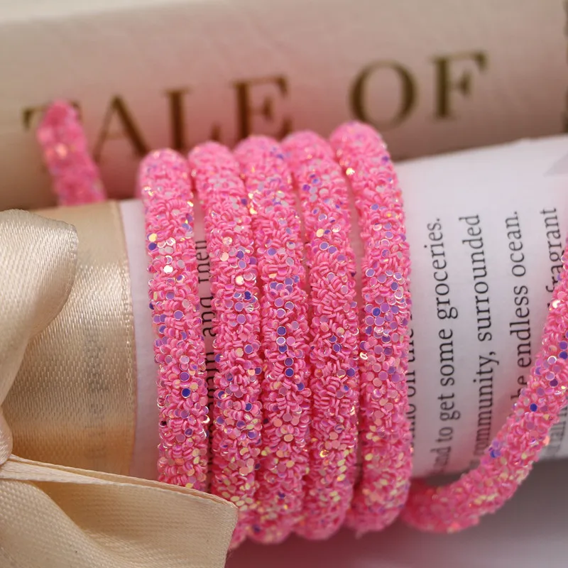 6mm Colorful Sequins Rope Glitter Jewelry Decor Trims Cords DIY Hat Shoes Sew Clothes Accessory Bracelet Making Material Rope