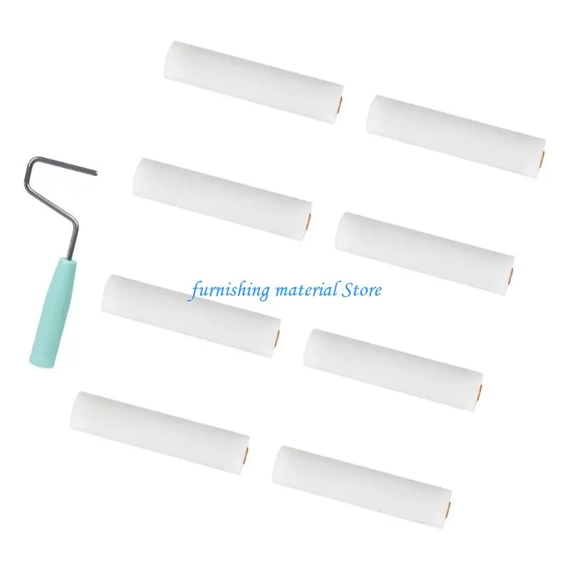 Y5GD 9pcs Pequeno rolo espuma Conjunto