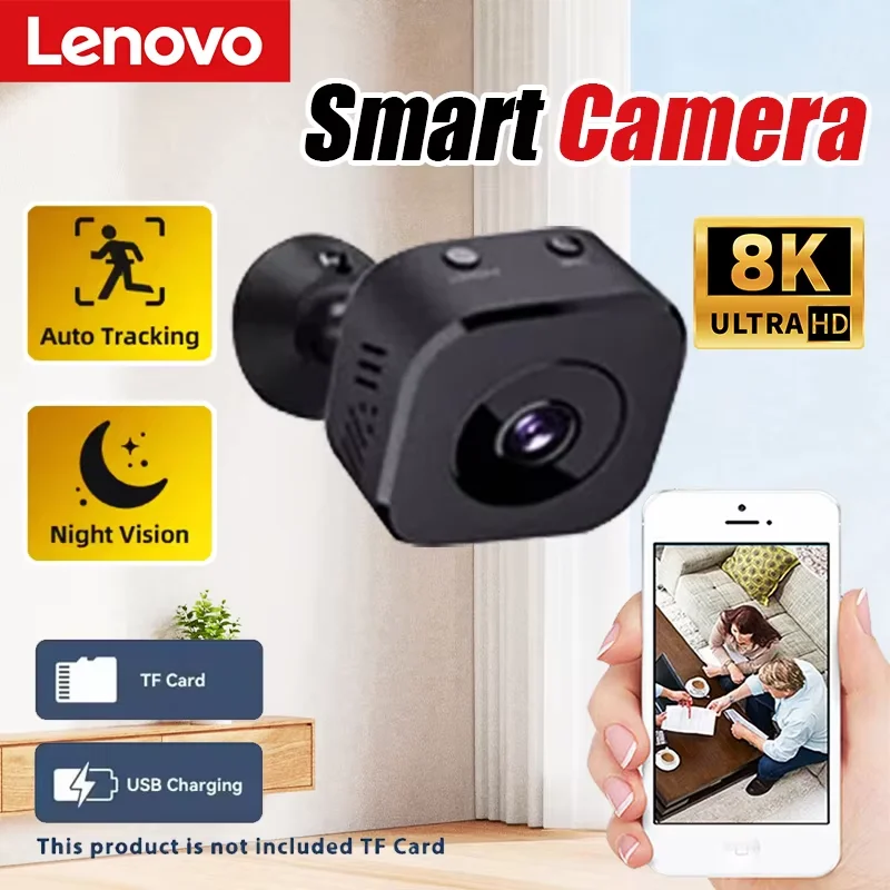 Lenovo Mini 8K HD Wifi Smart Monitor Surveillance Camera Video Voice DV Recorder Indoor Covert Wireless Security Camera 2026new