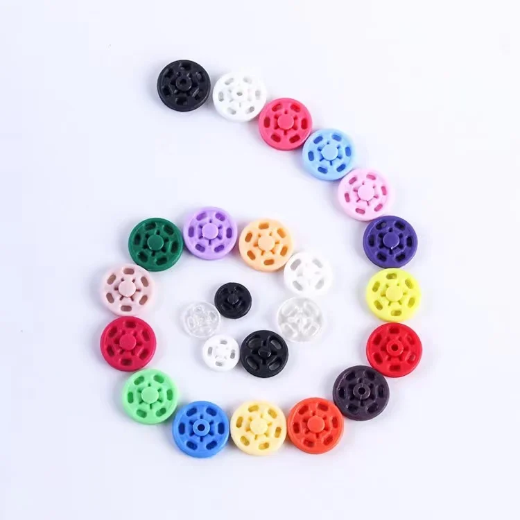 Small ABS Plastic Snap Fasteners, Press Button Stud, Sewing Accessory, 7mm, 10mm, 13mm, 15mm, 18mm, 21mm, 25mm,