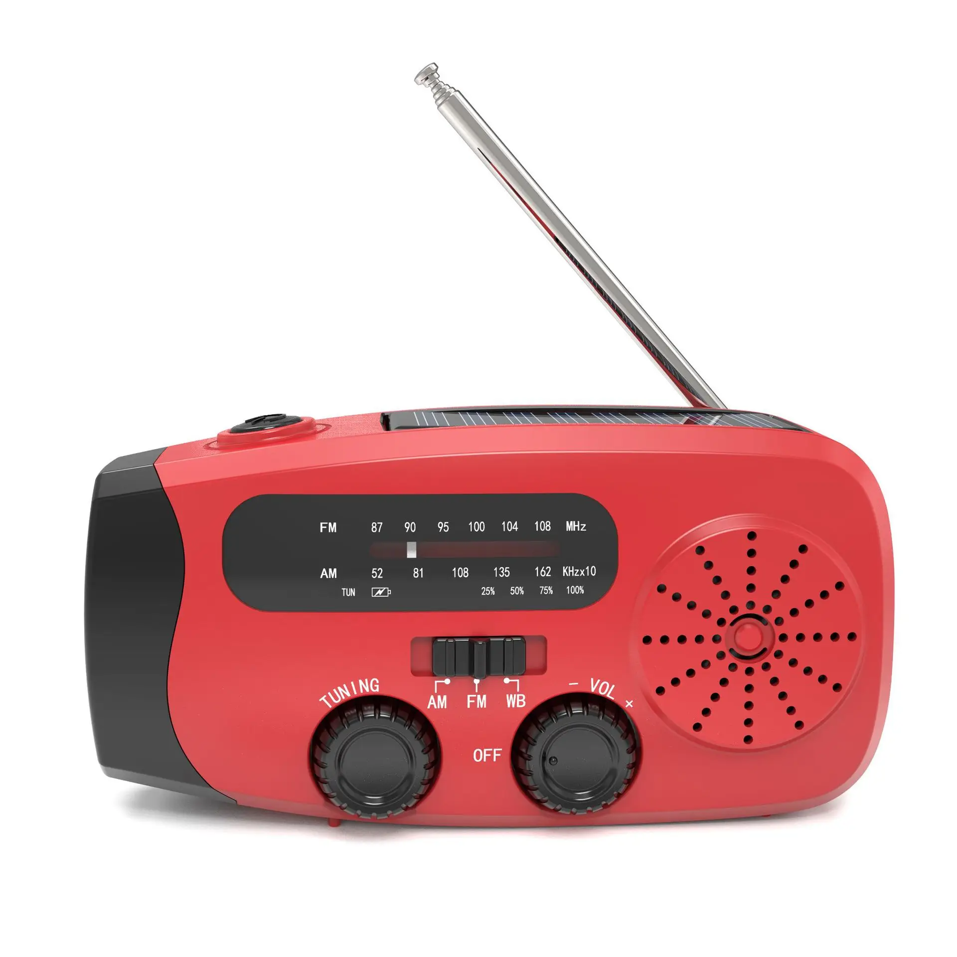 

Emergency Survival Hand Crank Dynamo Solar Power Radio AM FM Outdoor SOS Radio with Flashlight