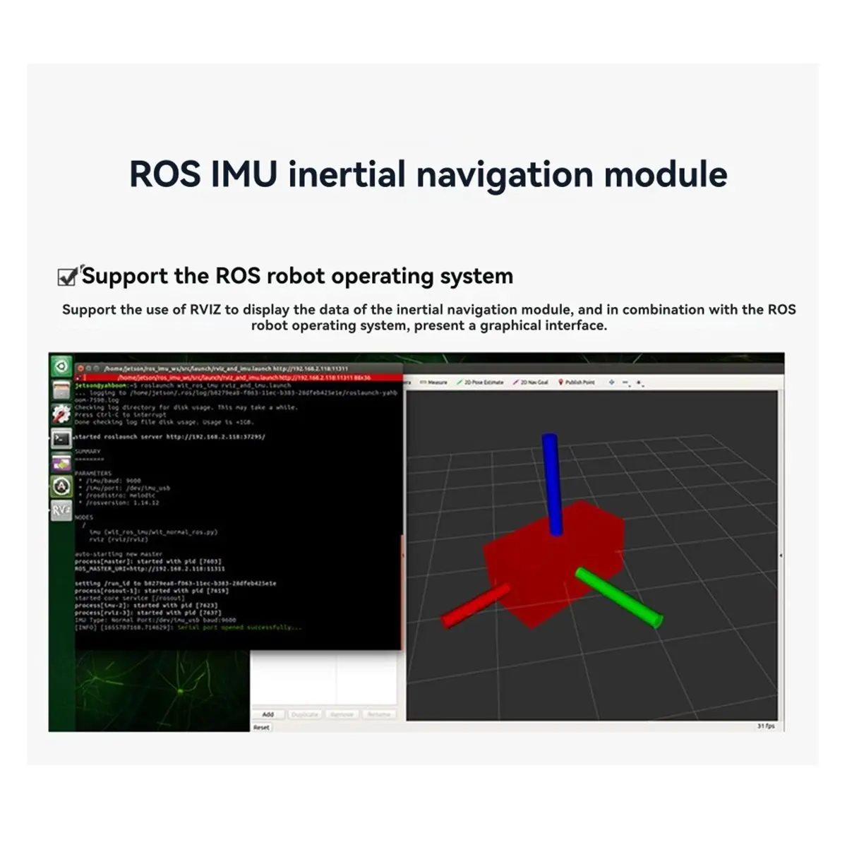T35C  10 IMU Inertial Navigation Module ROS Robot MEMS USB Magnetometer AHRS Gyroscope Attitude Sensor for Robot Car RC
