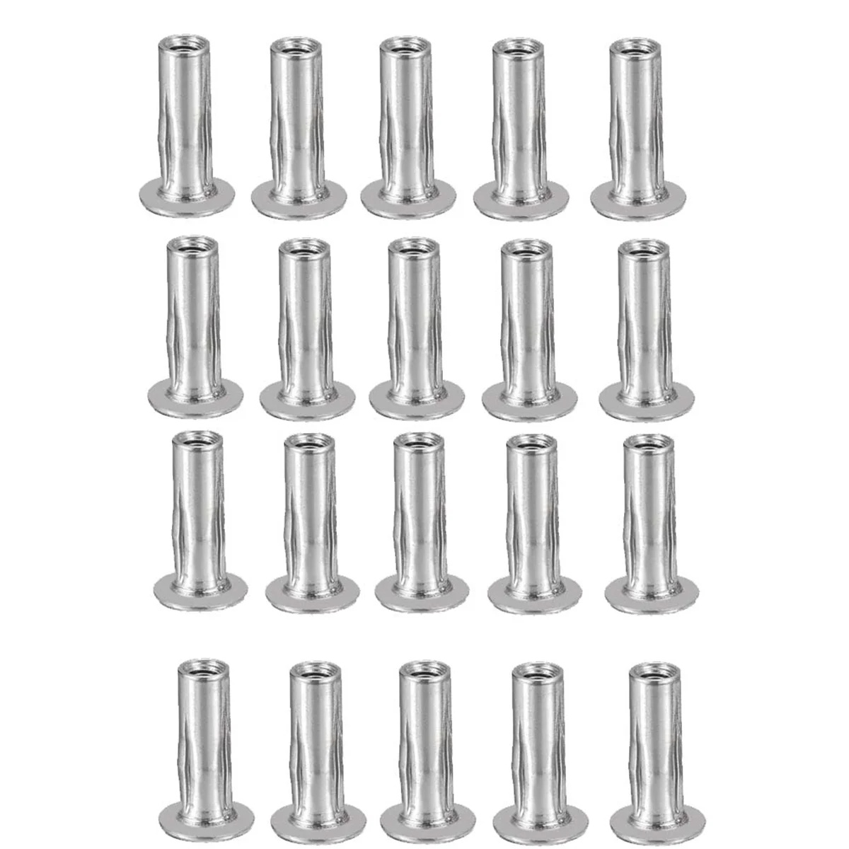 M5 Multi-Grip Rivet Nuts, 20Pcs Threaded Insert Nut 304 Stainless Steel Plus Nuts Construction Fasteners for Industrial