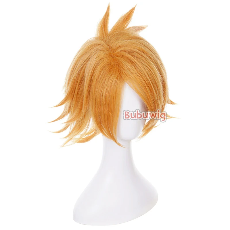 Bubuwig włosy syntetyczne Kaminari Denki peruka do cosplay Anime Kaminari Denki mężczyźni 30cm krótka blond peruka żaroodporna