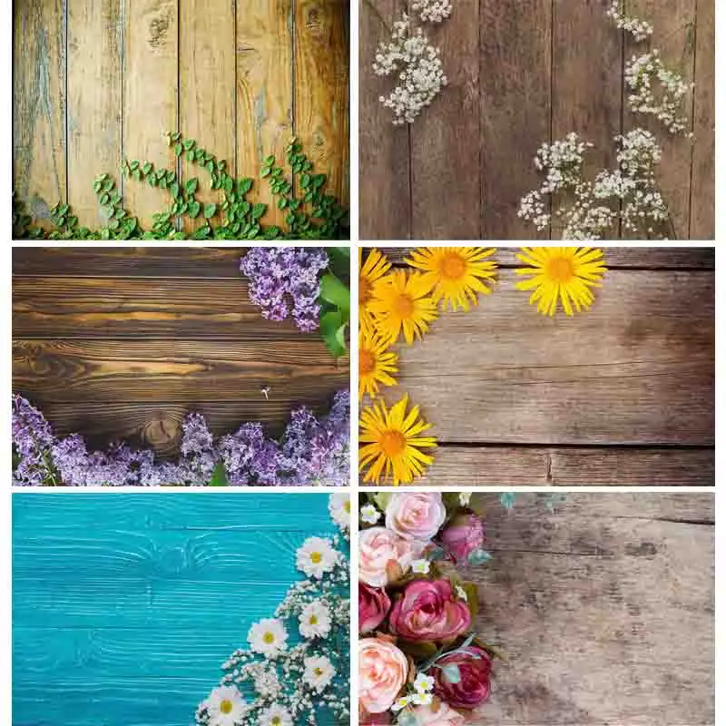 SHENGYONGBAO Vinyl Custom Photography Backdrops Props Board Wood Planks theme Photo Studio Background NYF1-01