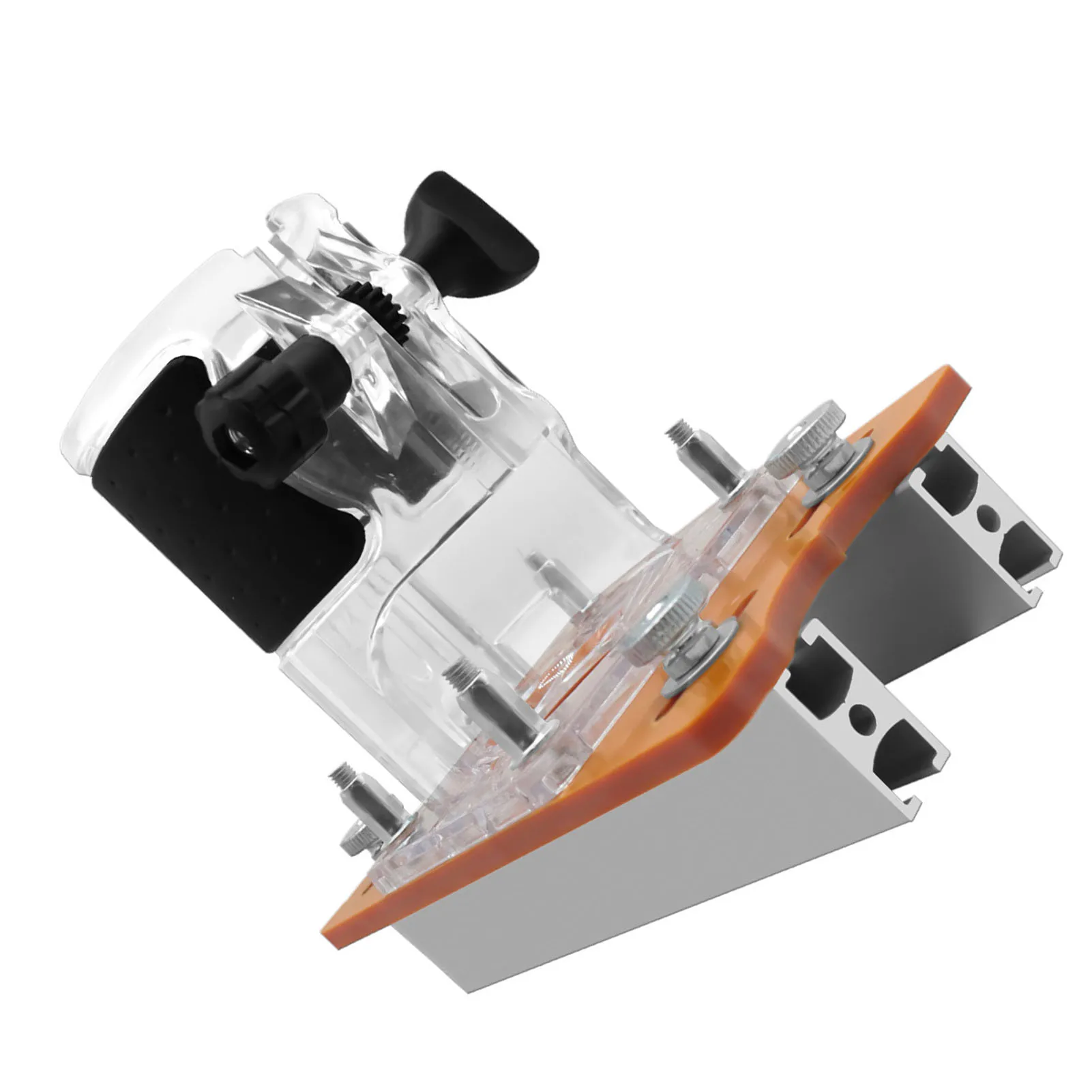 

Wood Router Base 2 in 1 Compact Wood Palm Router Base Router Slotting Bracket for Carbinet Closet Furniture