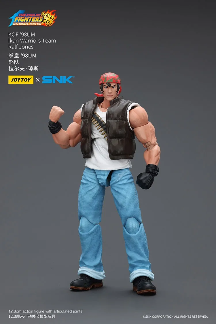 

JOYTOY SNK KOF'98UM Ikari Warriors Team Ralf Jones Action Figures Doll Decoration Collection Gift Original Model